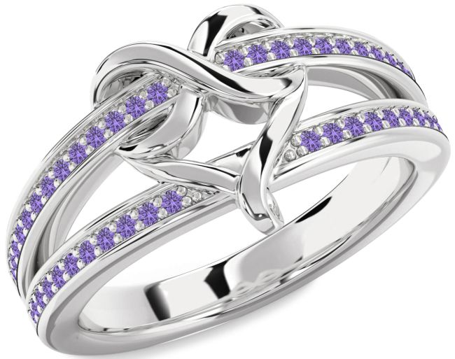 Alexandrite Silver Infinity Heart Ring