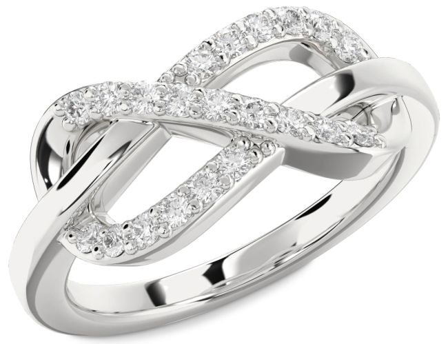 Diamond Silver Infinity Ring