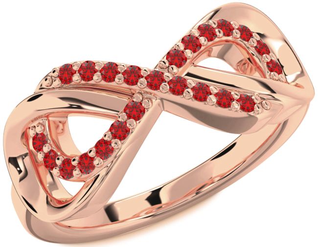 Ruby Rose Gold Infinity Ring