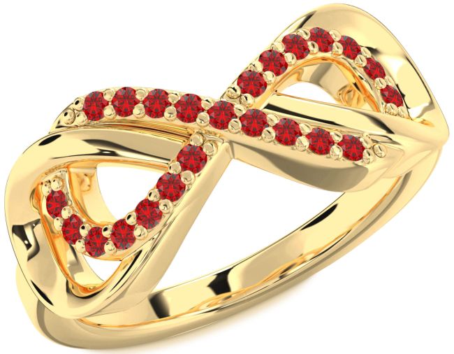 Ruby Gold Infinity Ring