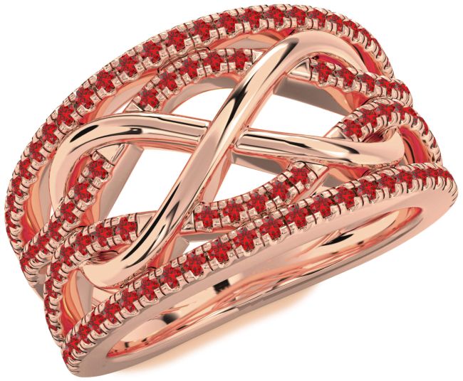Ruby Rose Gold Infinity Ring