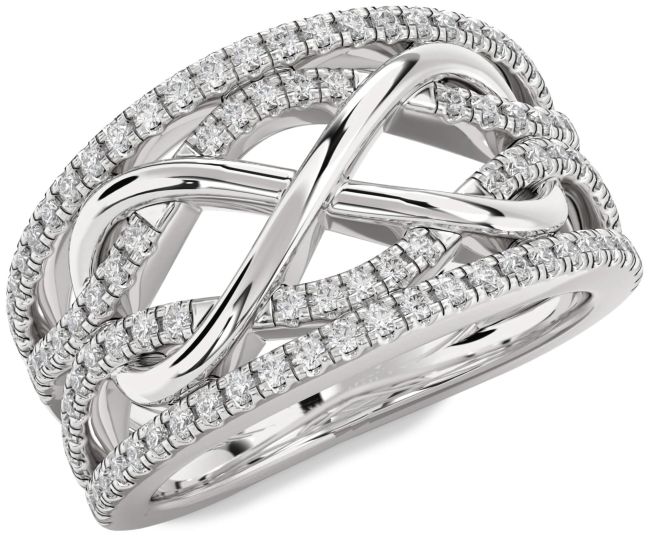 Diamond Silver Infinity Ring