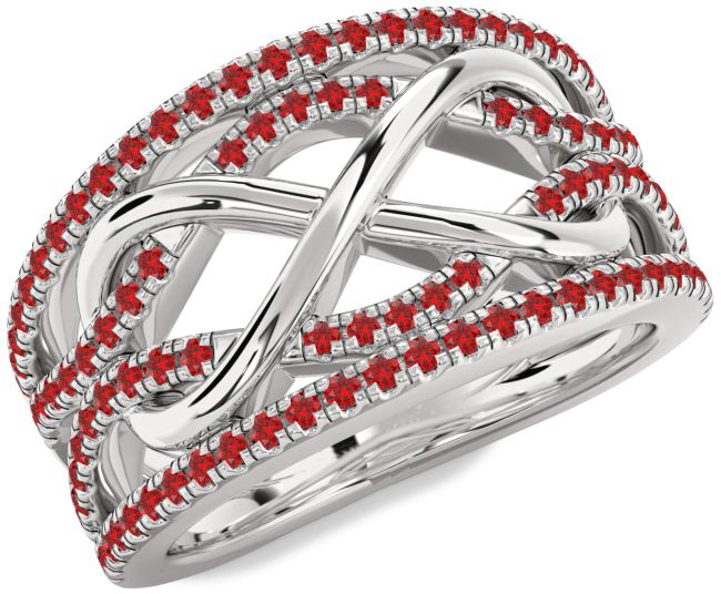 Ruby Platinum Infinity Ring