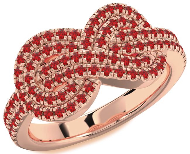Ruby Rose Gold Infinity Ring