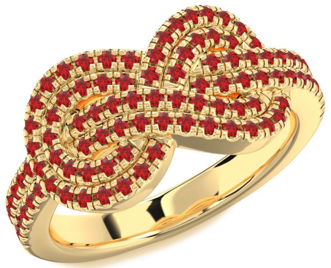 Ruby Gold Infinity Ring