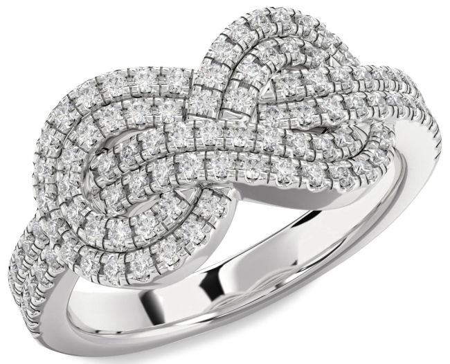 Diamond Silver Infinity Ring