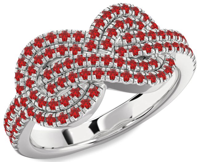Ruby Platinum Infinity Ring