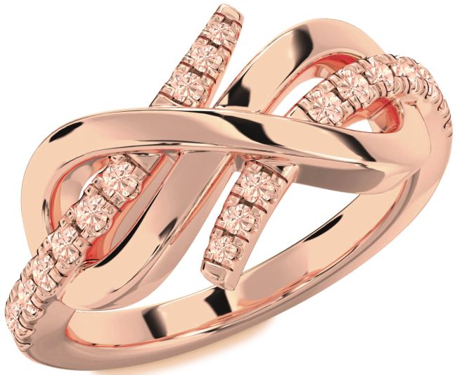 Morganite Rose Gold Infinity Round Ring