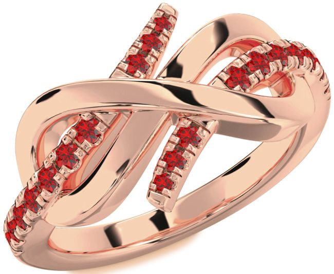 Ruby Rose Gold Infinity Round Ring