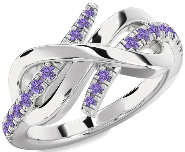 Alexandrite Platinum Infinity Round Ring
