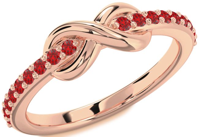 Ruby Rose Gold Infinity Round Ring