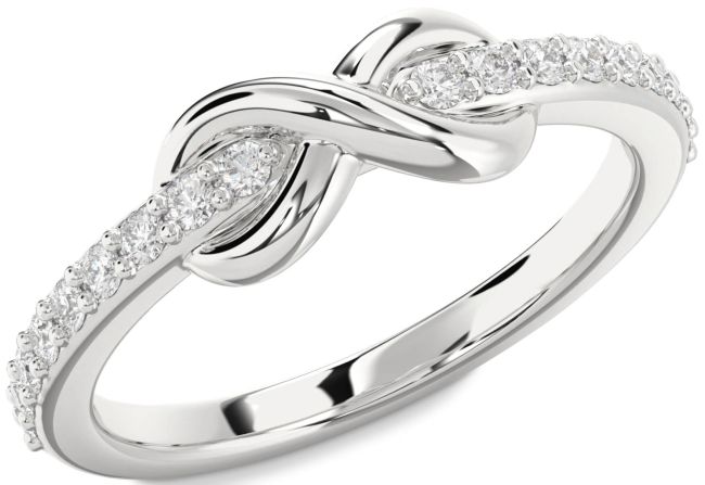 Diamond Platinum Infinity Round Ring
