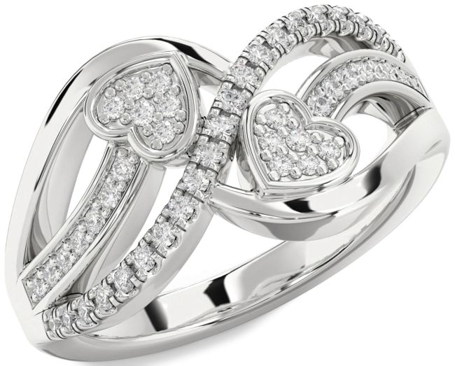 Diamond White Gold Heart Ring