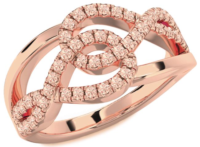 Morganite Rose Gold Infinity Round Ring