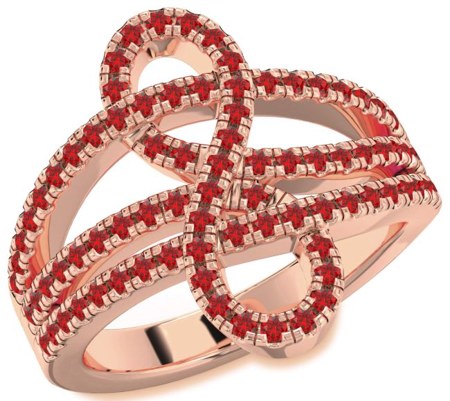 Ruby Rose Gold Infinity Ring