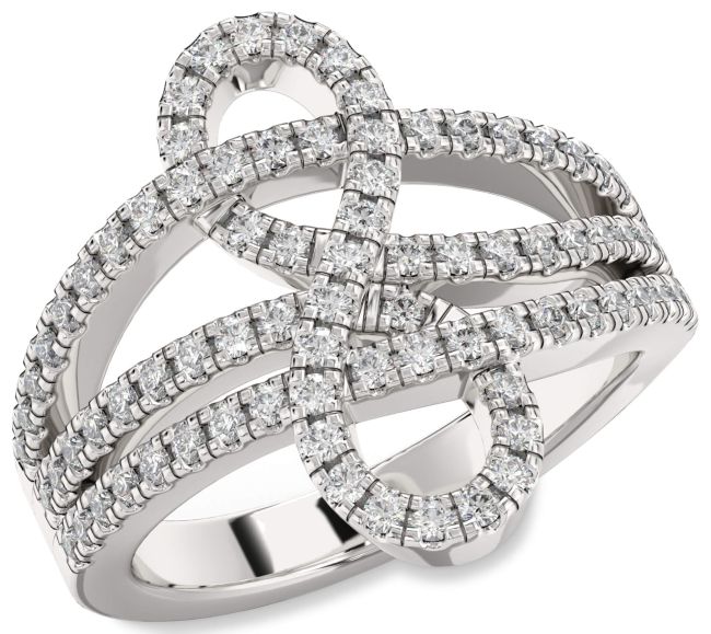 Diamond Silver Infinity Ring