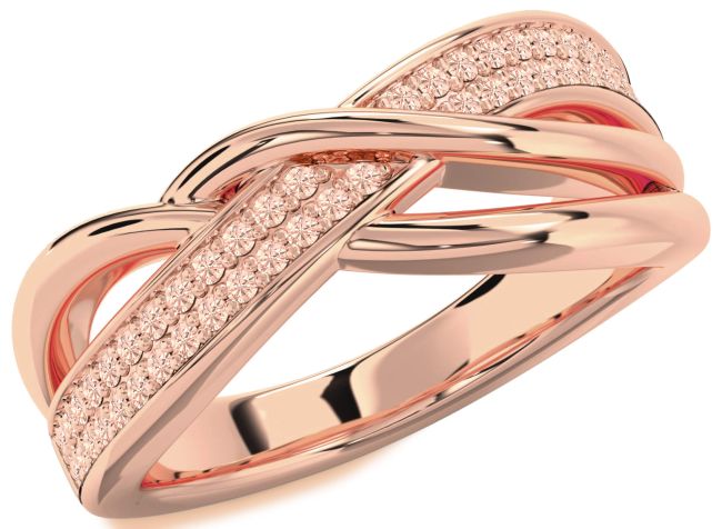 Morganite Rose Gold Infinity Round Ring