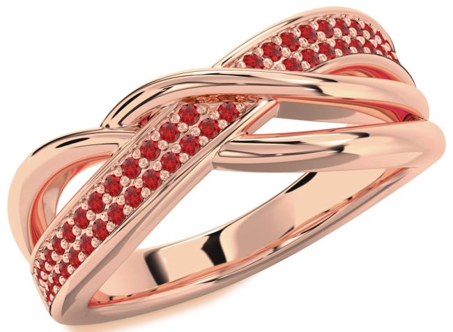 Ruby Rose Gold Infinity Round Ring