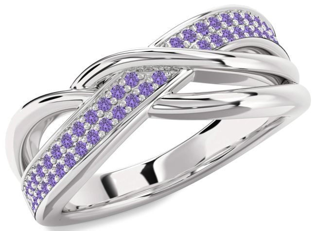 Alexandrite Platinum Infinity Round Ring