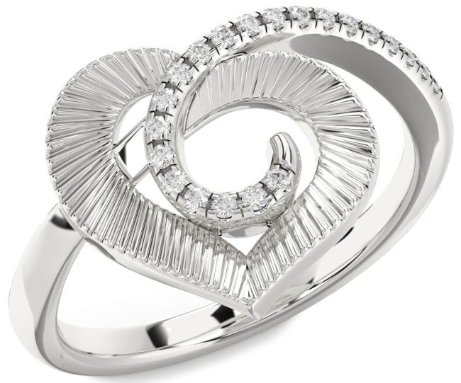 Diamond White Gold Heart Ring