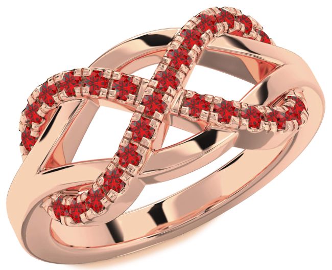 Ruby Rose Gold Infinity Ring