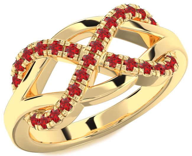 Ruby Gold Infinity Ring