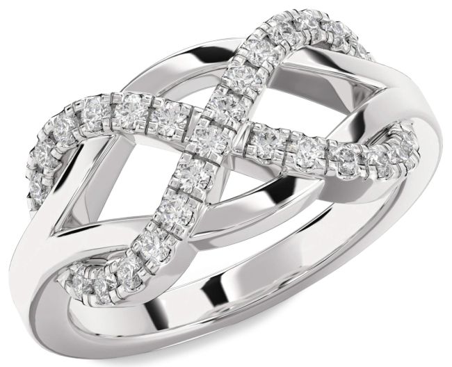 Diamond Silver Infinity Ring