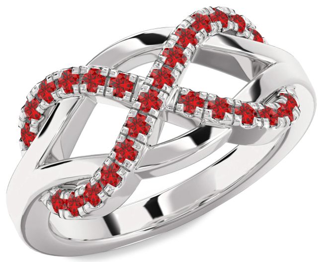 Ruby Platinum Infinity Ring
