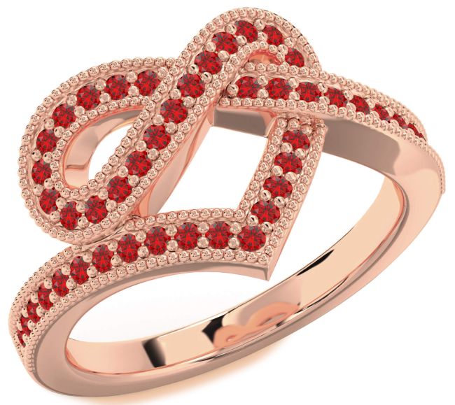 Ruby Rose Gold Infinity Heart Ring