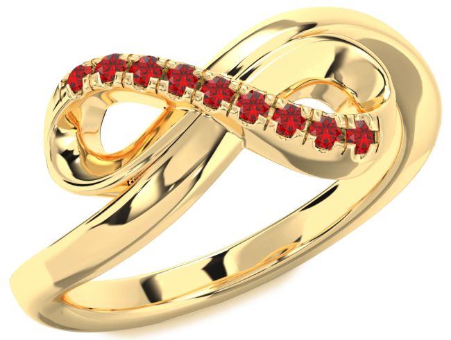 Ruby Gold Infinity Ring
