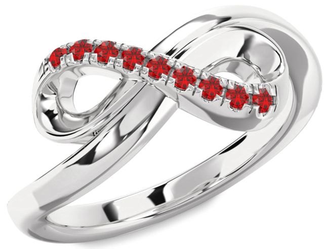 Ruby Platinum Infinity Ring