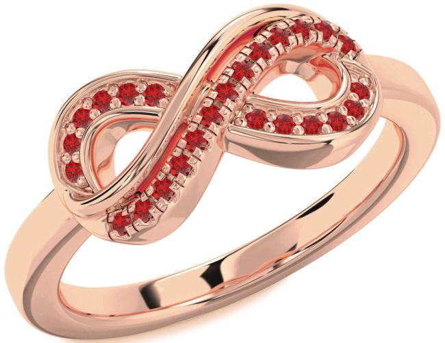 Ruby Rose Gold Infinity Round Ring