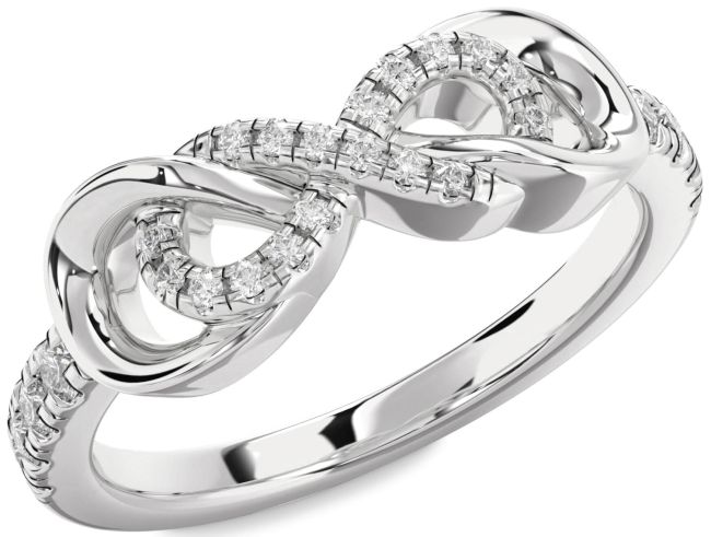 Diamond Silver Infinity Ring