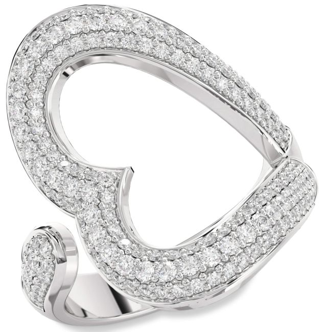 Diamond White Gold Heart Ring