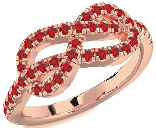 Ruby Rose Gold Infinity Ring