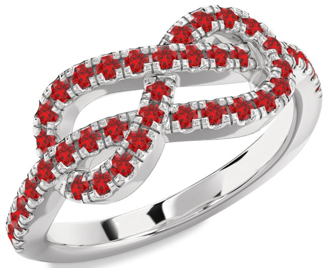 Ruby White Gold Infinity Ring
