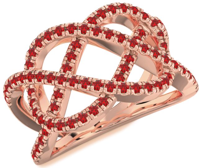 Ruby Rose Gold Infinity Ring