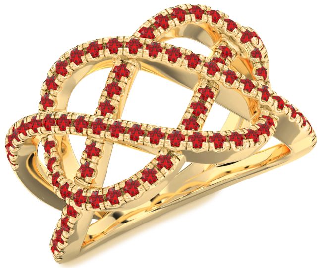 Ruby Gold Infinity Ring