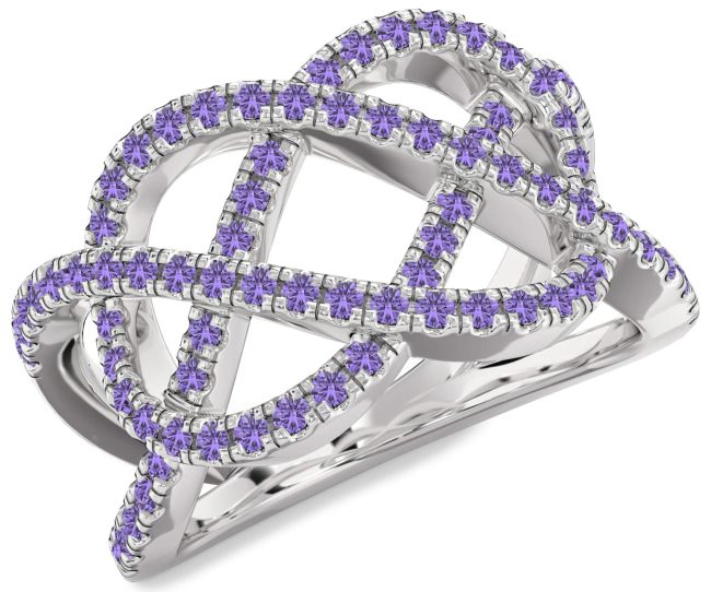 Alexandrite Platinum Infinity Ring