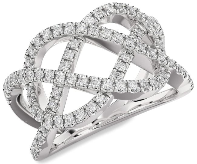 Diamond Silver Infinity Ring