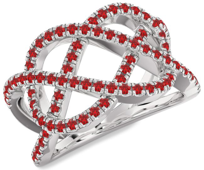 Ruby Platinum Infinity Ring