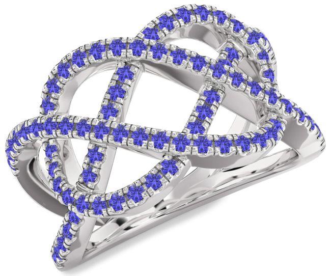 Tanzanite Platinum Infinity Ring