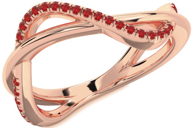 Ruby Rose Gold Infinity Ring