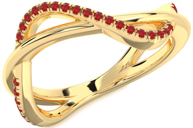 Ruby Gold Infinity Ring