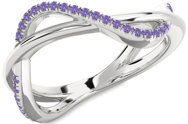 Alexandrite Platinum Infinity Ring