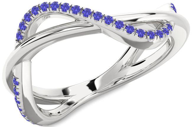 Tanzanite Platinum Infinity Ring
