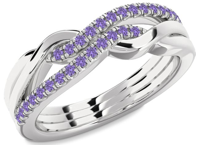 Alexandrite Platinum Infinity Round Ring