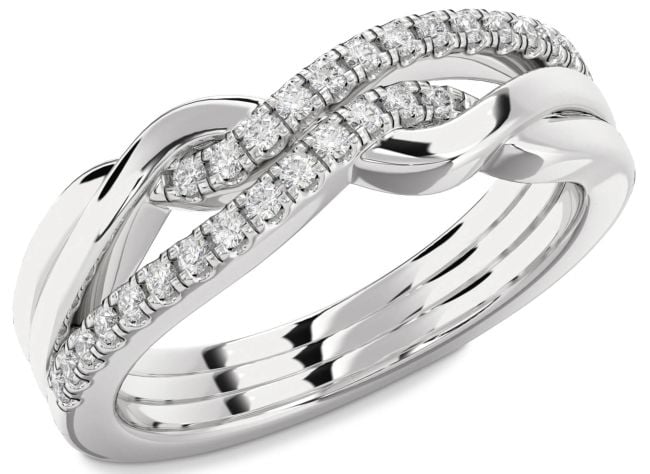 Lab Diamond Platinum Infinity Round Ring