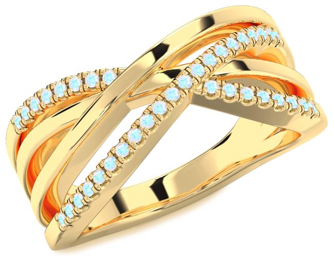 Moonstone Gold Infinity Ring
