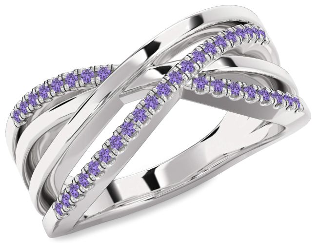 Alexandrite Platinum Infinity Ring